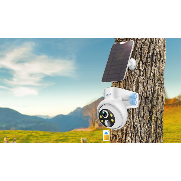 2nlf® Solar Cámara De Seguridad Exterior 2k Tarjeta Sim 4g