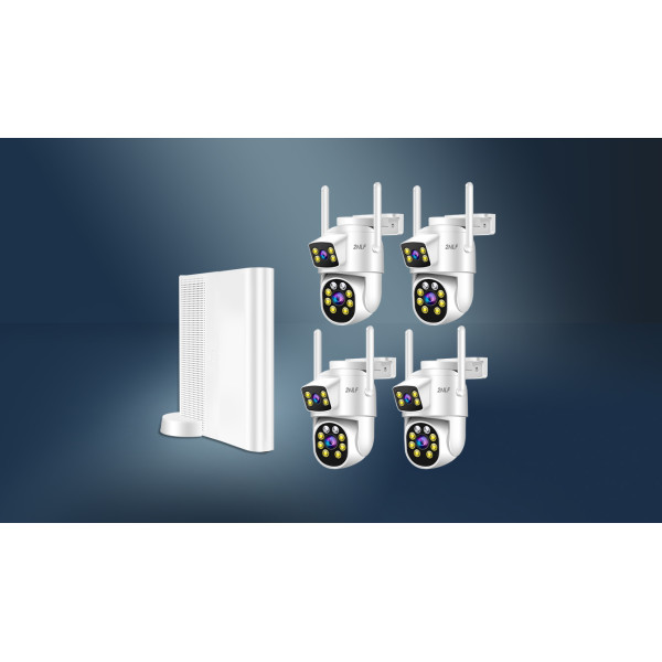 2nlf® 4Mp Kit Cámaras Vigilancia Nvr Cctv Cámara de 8 Canales 500GB Nvr